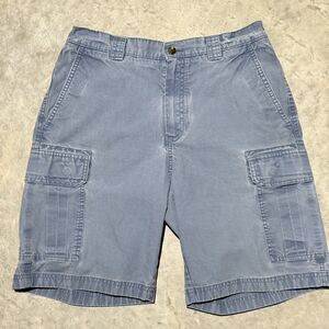 LL Bean Shorts Men 31x9 Tropic Weigt Cargo Natural Fit Blue Cotton Hiking